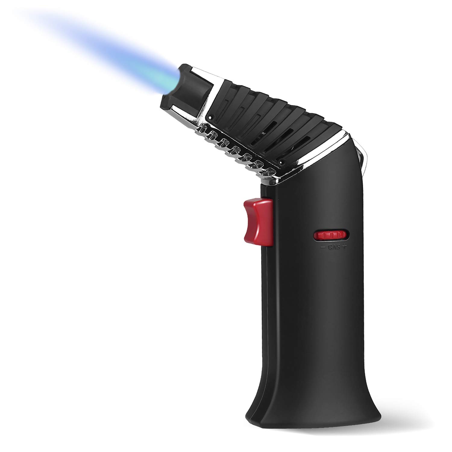 Woputne Blow Torch, Rotable Nozzle, Refillable Butane Gas Torch Lighter, Mini Cigar Jet Lighter, Kitchen Chef Cooking Gas Burner Torch for Creme Brulee, BBQ, Baking, Soldering, Resin(Gas Not Included)