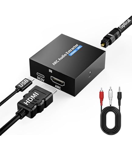 Optical Splitter 8K 60Hz HDMI EARC Return Audio Extractor 4K@144Hz