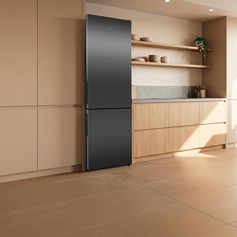 Frigorifero Combinato Bolero CoolMarket Combi 356i Dark E. Total No Frost, Sistema di Raffreddamento Multiflow, Classe E, Design Elegante Finitura Scura, Ultra Silenzioso, Alta Efficienza