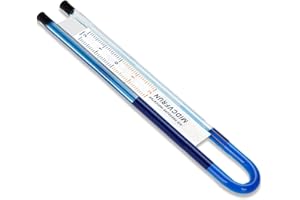 Midcvfrun Easy Read Manometer, U-Shaped Air Pressure Indicator for Radon System Monitoring, Blue