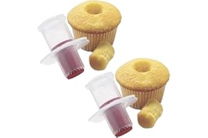2Pcs Random Color Cupcake Corer Decorating Divider Pastry Corer Model Cake Filler Corers Corers and Pitters Fruit and Vegetab