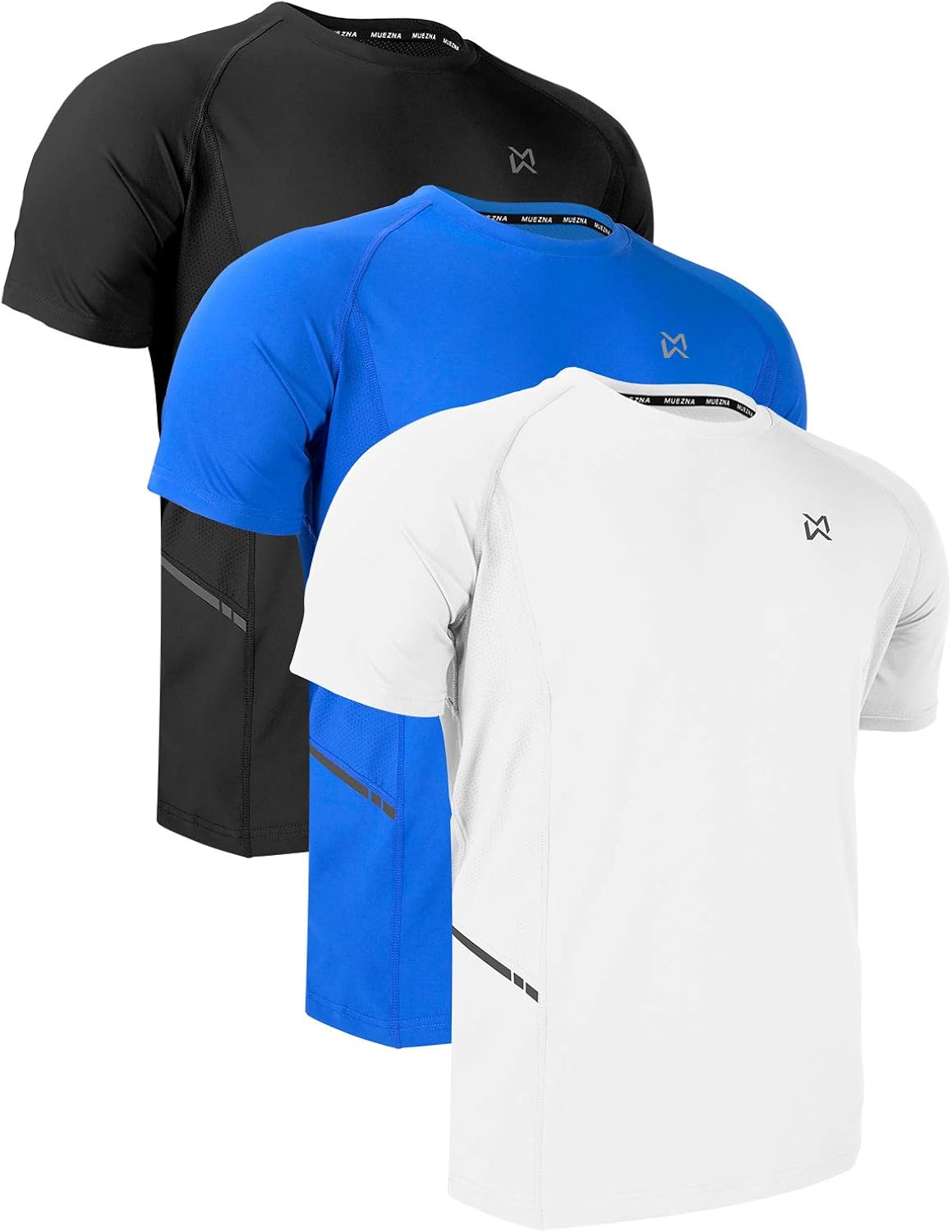 Men Dry-Fit Running Workout T-Shirt Short Sleeve Athletic Gym Training Tee for Men: Clothing