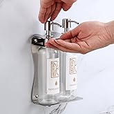 Shampoo, Conditioner, Shower Gel Dispenser 3 Room refillable Shampoo and Conditioner Pump Bottle Wall-Mounted Slot Shower soap Dispenser (KCLS002)