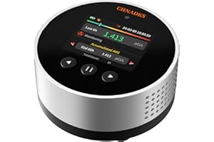 RM-65 Radon Detector, CHNADKS Radon Meter with Audible & Visual Alarm, LCD Color Display, Long-Term Radon Concentration Monitoring for Home Basement, pCi/L or Bq/m³