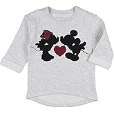 Disney Toddler Girls' Mickey and Minnie Love Light Sweatshirt Pullover Top