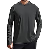 PINSPARK Men's UPF 50+ Long Sleeve Rash Guard - Sun Protection Hoodie UV SPF Fishing Shirt for Athletic Running Swim Hiking