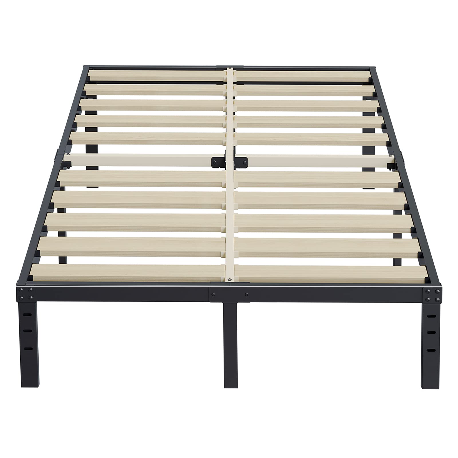 Photo 1 of (used item) ZIYOO California King Bed Frame 14 inches Tall 3 Inches Wide Wood Slats