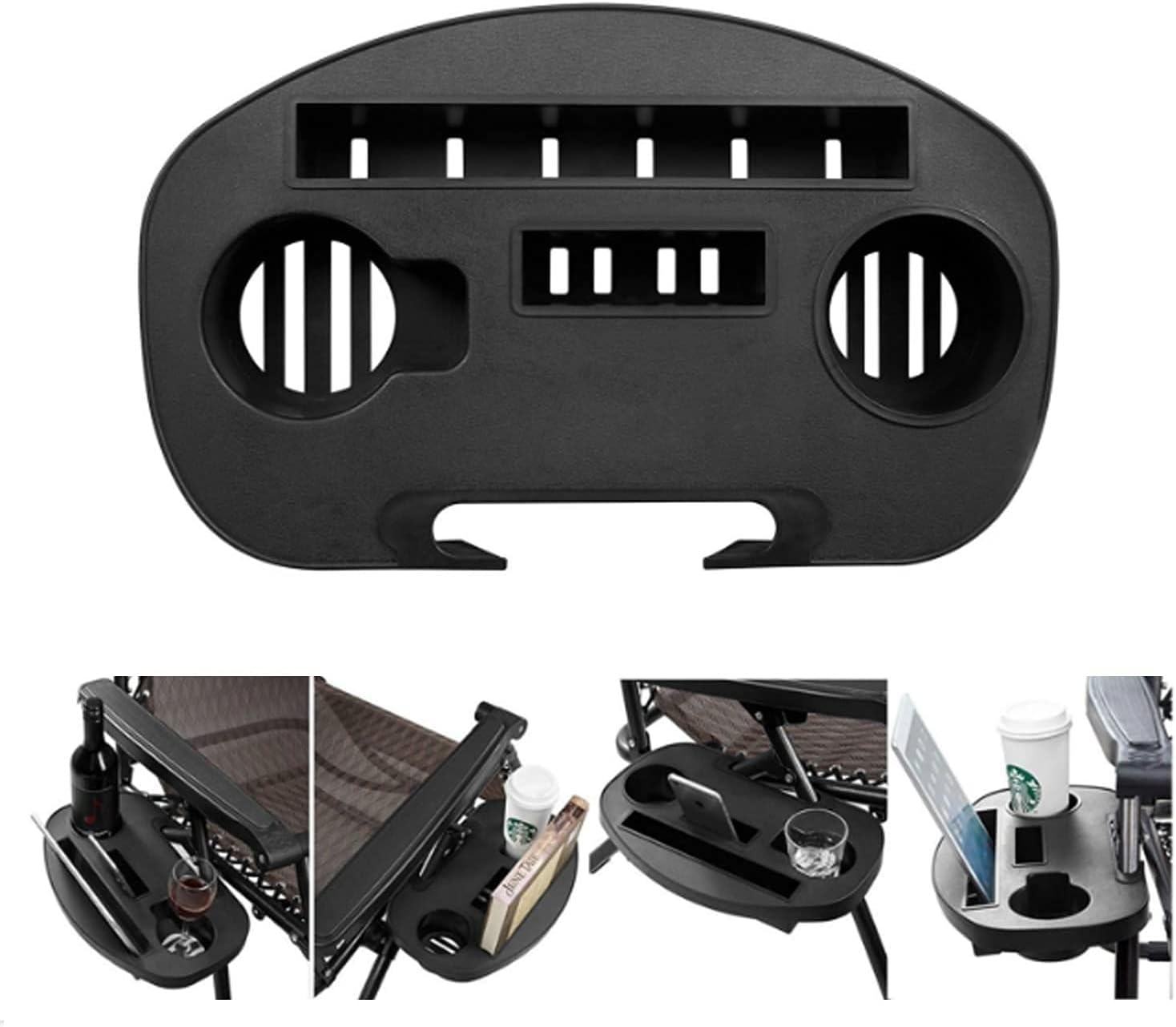 Keten 2 Pack Zero Gravity Chair Tray, Upgraded Version Cup Holder for Zero Gravity Chair Large Utility Clip On Chair Table/Tray for Carrying iPhone 7Plus/ iPad/Water Cups/Books: Kitchen & Dining