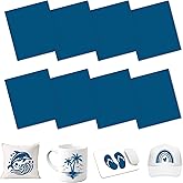 HTVSTD Navy Blue Sublimation Transfer Ink Paper 8 Sheets 12 * 10in | Blue Patterned,Washable,Crack/Peel Resistant,Easy to Use,Long-Lasting Vivid Color,Ideal for Shirts Tumblers &amp; DIY Crafts