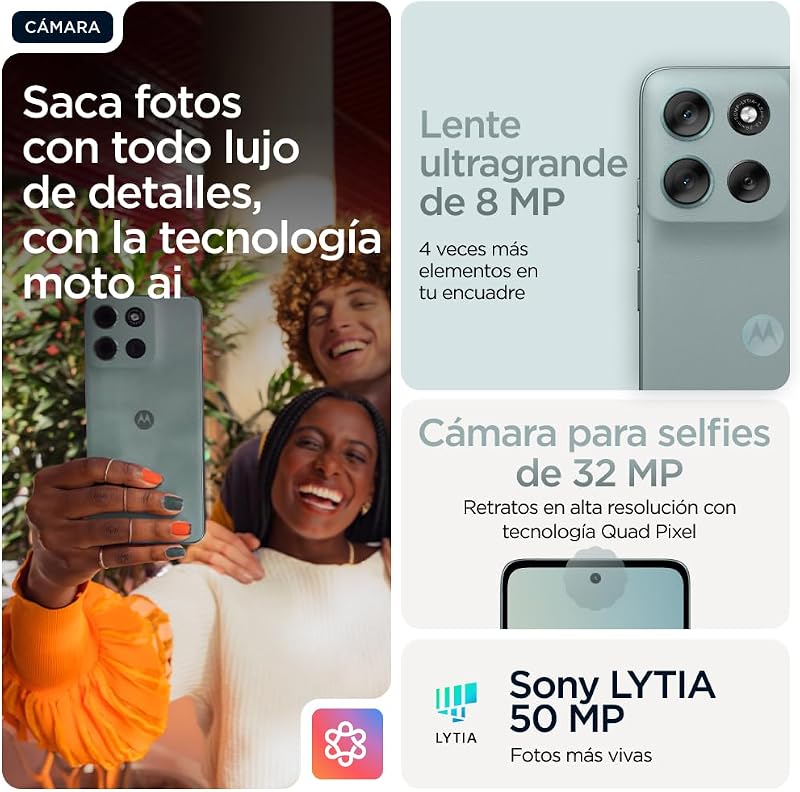 Moto g56 5G 24GB (8GB+16GB RAM Boost)/256GB Cinzento, Durabilidade Militar, IP68/69, Corning Gorilla® Glass 7i, Ecrã Full HD+ de 6,72", Câmara de 50 MP com Moto ai, Bateria de 5200 mAh, Carga TurboPower de 30W