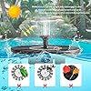 Solar Fountain Pump, 1.4W 6 Nozzles Solar Water Fountain Powered Fountain, Floating Solar Powered Water Fountain Water…