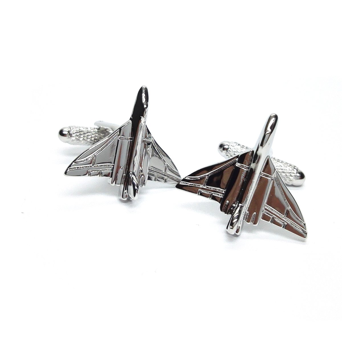 Vulcan Bomber Cufflinks In Polished Stainless Steel By Onyx Art - A Must For All Fans Of This Iconic Aircraft (CK1031))
