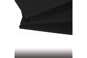 SIBE-R PLASTIC SUPPLY (10 Pack) Black 4mm Corrugated Plastic Board 48" x 96"