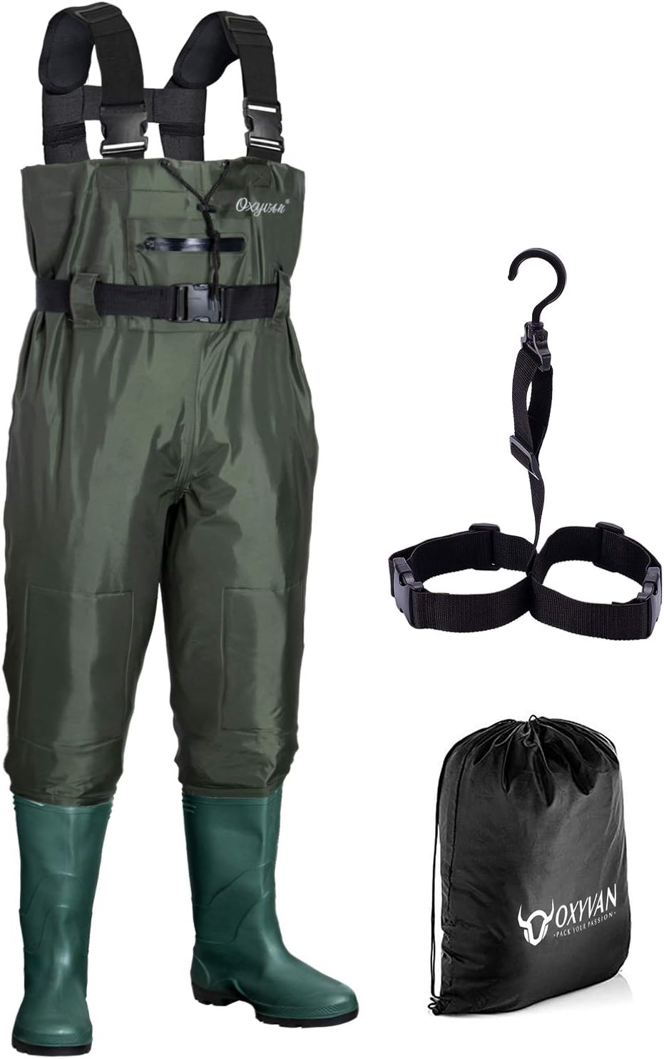 OXYVAN Waders Waterproof Lightweight Fishing Waders with Boots Bootfoot Hunting Chest Waders for Men Women