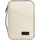 Higoney Waterproof Passport Holder, RFID Blocking Wallet, Portable Travel Document Organizer for Men & Women (Beige)