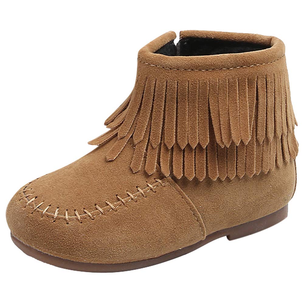 Kids Toddler Baby Girls Boys Moccasins Ankle Booties Winter Double