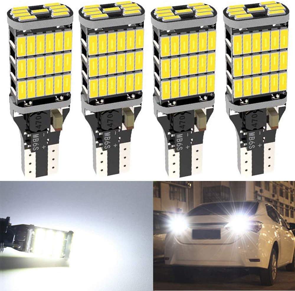 BlyliyB 4PCS 9-28V 1000Lumens 921 912 T10 T15 LED Bulbs Super Bright 4014 LEDS Chips Lamps For Reverse Lights
