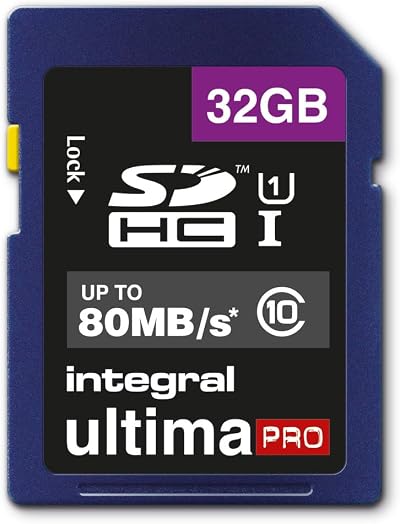 Integral 32GB Class 10 SDXC UltimaPro Memory Card 80MB/s