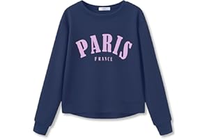 Serdomi Crop Sweatshirt for Little & Big Girls - Cool Top Clothes Stylish Graffiti/California/New York Size 6-18