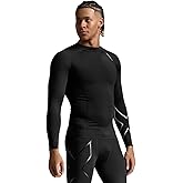 2XU Mens Ignition Compression Long Sleeve Shirt for Training and Fitness, Black/Silver