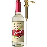 Torani Puremade Syrup, Peppermint Flavor, Pump Included, 25.4 Fl Oz | Sweeten &amp; Add Decadent Flavoring to Caf&eacute;-Style Drinks &amp; Desserts | Made with Pure Cane Sugar | Coffee Bar Essentials