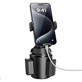 APPS2Car Universal Car Cup Phone Holder | Quick Extension Long Arm | 360&deg; Swivel | Adjustable for iPhone, Samsung, Google, and All Smartphones | Stable &amp; No Shake Design