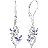 JO WISDOM Women Infinity Butterfly Earrings,925 Sterling Silver Dangle & Drop Earrings with 5A Cubic Zirconia