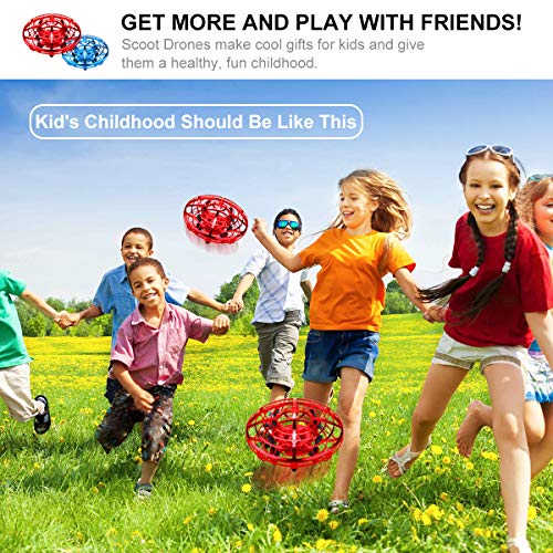 KToyoung Hand Operated Drone for Kids Adults,Flying Ball Drones Mini Drones with LED Lights,Flying Ball Toys UFO with 360° Rotating Interactive Infrared,Helicopter Ball for Boys Girls Indoor Outdoor