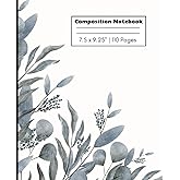Composition Notebook: Green Leaves Journal Notebook for Kids, Teens, and Adults | 110 pages, 7.5 x 9.25"