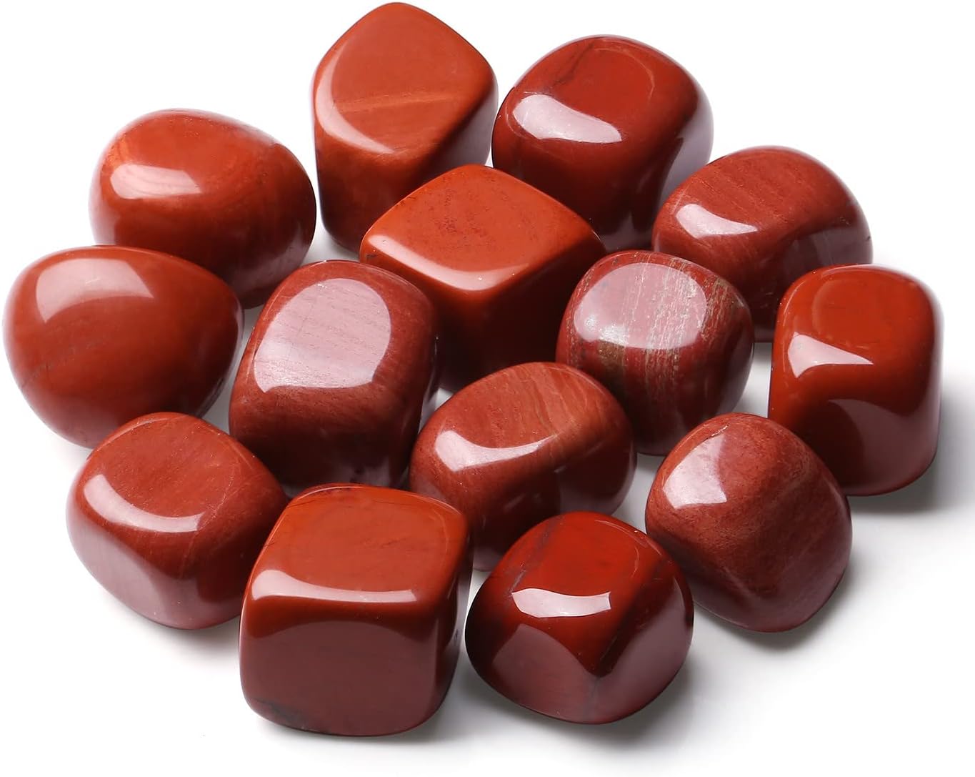 Indoor Fountains & Accessories - MAIBAOTA Red Jasper Stones Bulk Tumbled Crystals Polished Stones Natural Gemstones Decorative Stones for Vase Quartz Crstal Stones