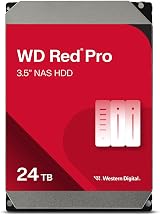 WD Red Pro 24TB NAS 3.5" Internal HDD 7200 RPM CMR SATA 6 Gb/s 512MB Cache