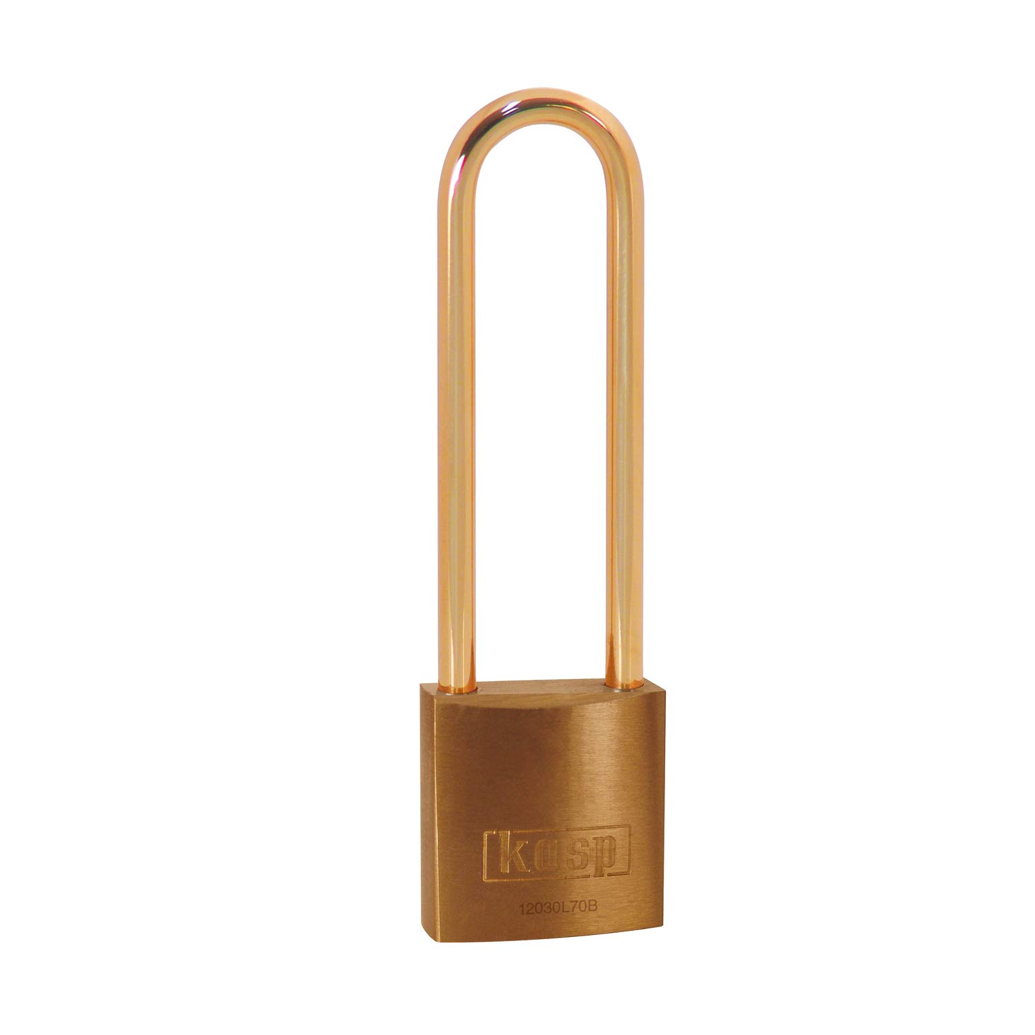 Kasp K12030L70BD 30 x 70 mm Brass Padlock with Long Brass Shackle