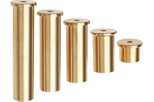 Be In Your Mind 5pcs Golf Club Weight Head Brass Shaft Tip Weights Weight Head Accessories Suitable for Steel Wood Steel Iron Shafts (2/4/6/8/10g)