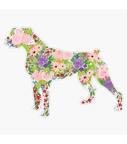 Boxer Dog Vinyl Decal Sticker - Hand Drawn Art, 3.6x3.9 Inches, For Car & More - View #13