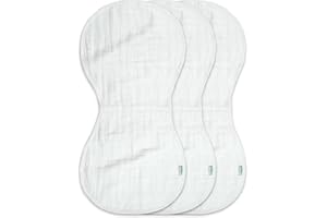 green sprouts Muslin Burp Cloths made from Organic Cotton | 4 absorbent layers protect from sniffles,drips & drools | 100% organic cotton muslin,Super soft & softer with every wash,Machine washable