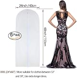 HomeClean Clear Garment Bag 60 x 153 cm Pack of 6 Breathable Dust Cover view 2