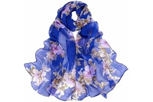 Acotavie Scarfs for Women Lightweight Print Floral Pattern Scarf Fashion Scarves Sunscreen Wraps Shawls