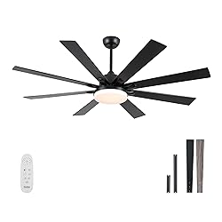 POCHFAN 62 inch Ceiling Fans with Lights and Remote