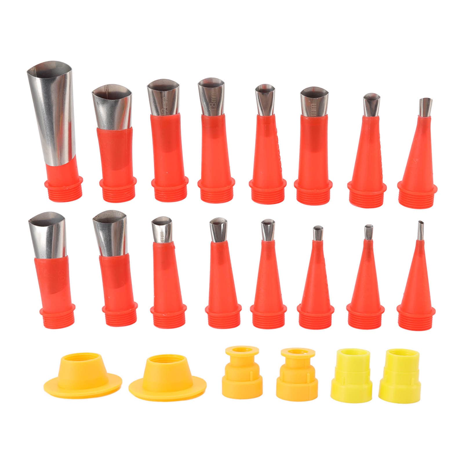 Mumusuki Caulk Nozzle Applicator, 16pcs Perfect Caulking Finisher Kit Stainless Steel Sealant Caulk Finishing Tool Kit for Home Decoration