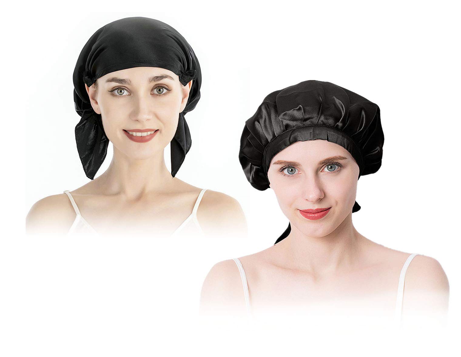 Moonmen 100% Mulberry Silk Sleep Cap Nightcap, Soft Bonnet Night Hat for Women Head Cover Bonnet for Hair Beauty With Elastic Band for Sleep, Hair Loss, Hair Protection