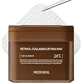 MEDIHEAL Toner Pads [Retinol] - Collagen Lifting Pad for Skin Rejuvenation & Firming - Lifting Pads for Enhancing Skin Texture - Vegan Stretchable Lifting Fabric (100 Count)