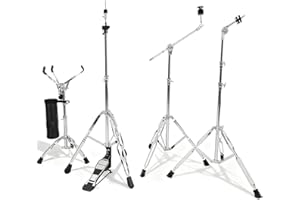 Noliven 5 Piece Cymbal Stand Hardware Pack Set, Adjustable Drum Hardware Percussion Mount Holder Gear Set with Straight Cymba