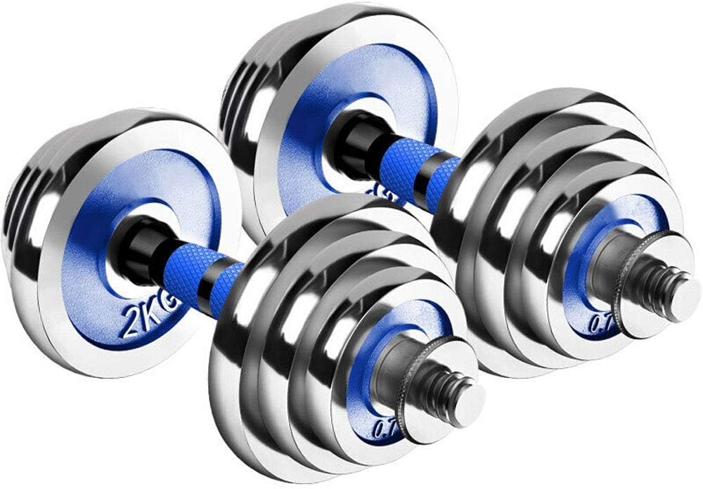 ARTF Electroplating Gym Office Household Plating Core Fitness Adjustable Dumbbells Adjustable Dumbbell for Gym Home (a Pair) - Adjustable Weights - Space Saver - Weights - Household dumbbell