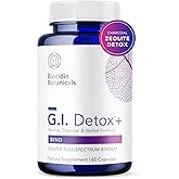 Biocidin G.I. Detox+ Activated Charcoal Binder & Zeolite Detox Supplements with Silica - Helps Bind & Clear Toxins - Supports Full Body Cleansing and May Reduce Bloating (60 Capsules)