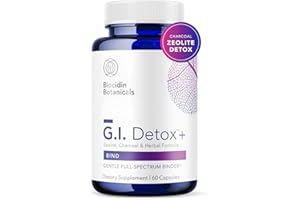 BIO-BOTANICAL RESEARCH Biocidin G.I. Detox+ Activated Charcoal Binder & Zeolite Detox Supplements with Silica - Helps Bind & Clear Toxins - Supports Full Body Cleansing and May Reduce Bloating (60 Capsules)