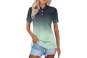 midelxp Golf Polo Shirts for Women Summer Quick Dry Short Sleeve Button Down Shirt Lightweight Dressy Casual Work Tops 2024