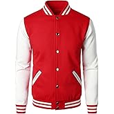 HOOD CREW Man’s Varsity Baseball Jacket Cotton Blend Letterman Jackets