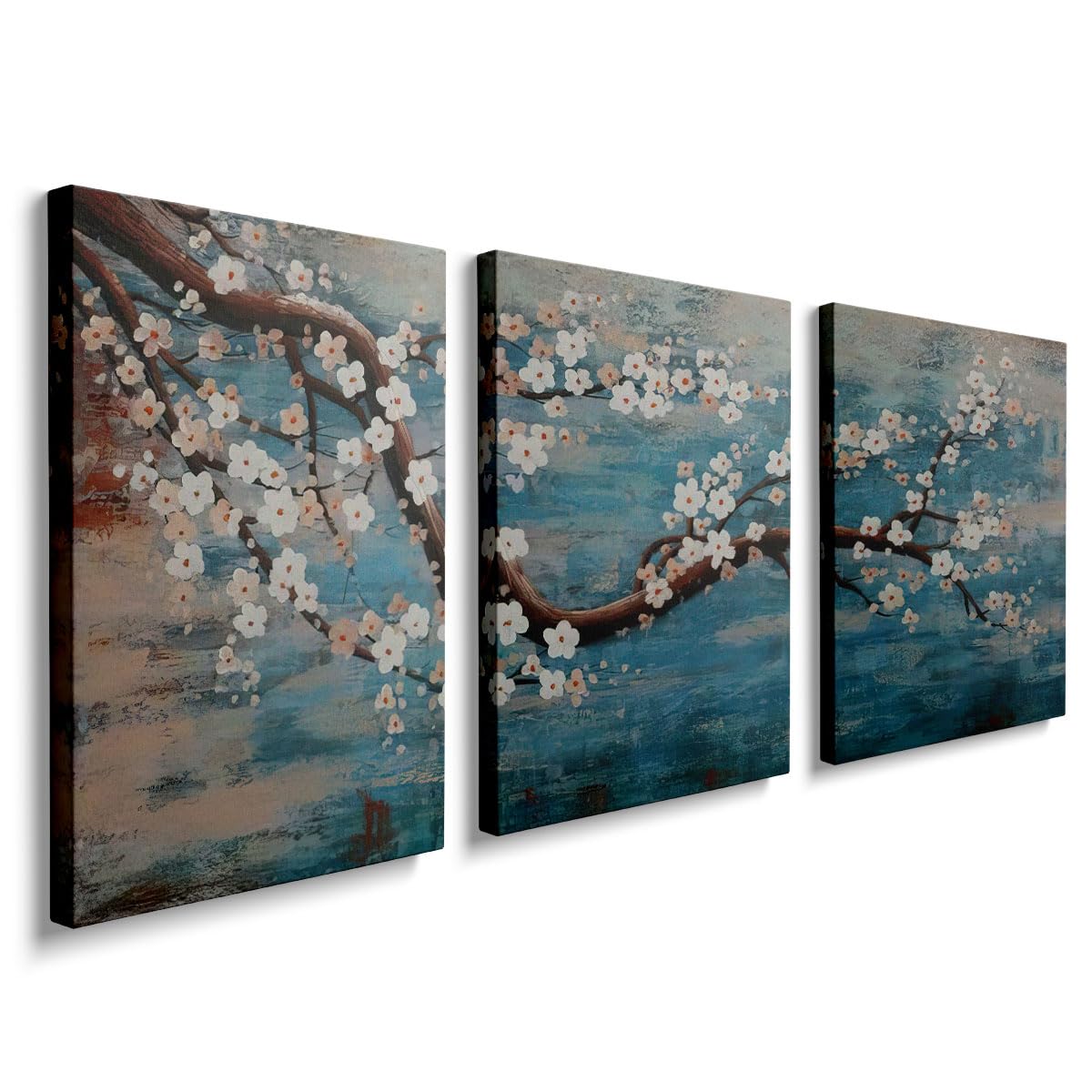 prinfantasy Bathroom Decor Wall Art Canvas Prints Green Flower Picture Painting Vintage Wall Painting Artwork Framed for Gifts Living Room Home Office Decoration 30 x 40 CM, YH091