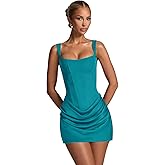 aseting Satin Short Prom Dresses for Women 2026 Spaghetti Straps Pleated Corset Backless Cocktail Evening Dress