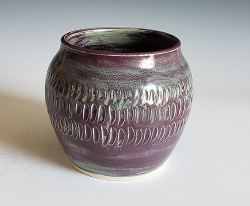 Amazon Com Stoneware Handmade Wheel Thrown Purple Green Color